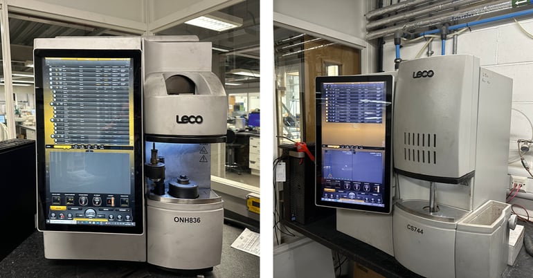 LECO ONH 836 & CS744 at Sheffield Assay Office Lab