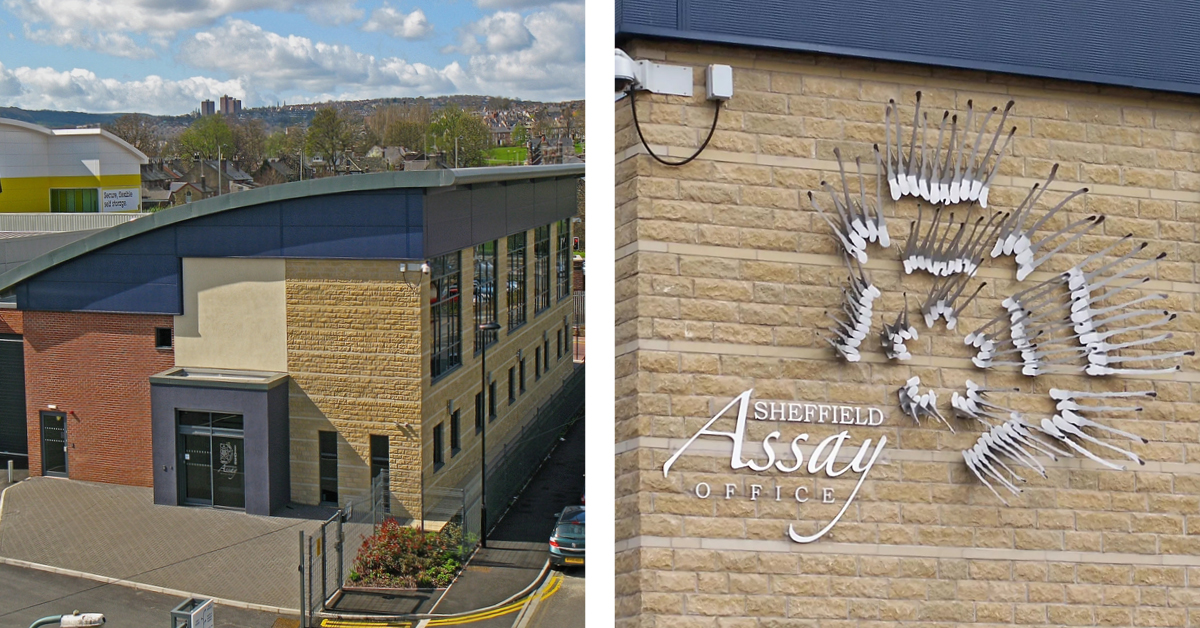 Sheffield Office Assay Facility mit Top-Ansichten und Kunst an der Wand